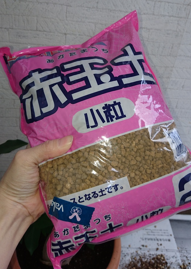 コバエ対策に赤玉土